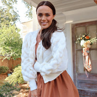 Ivory Textured Cardigan